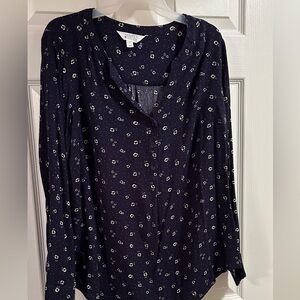 Floral navy blouse